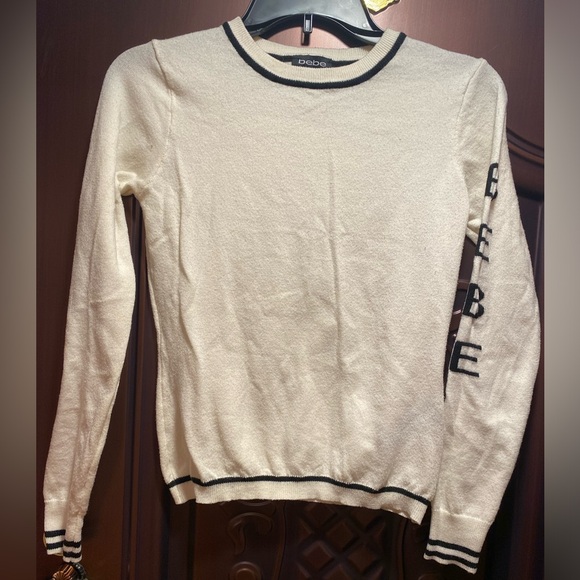 bebe Sweaters - Bebe Women’s Pullover Sweater, Medium, White